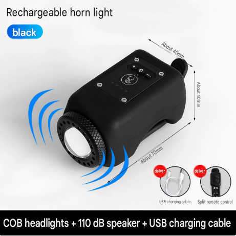 HornLight: 2-In-1 Hoogzichtbare Lamp En Luide Toeter Voor Fiets