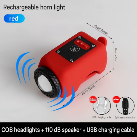 HornLight: 2-In-1 Hoogzichtbare Lamp En Luide Toeter Voor Fiets