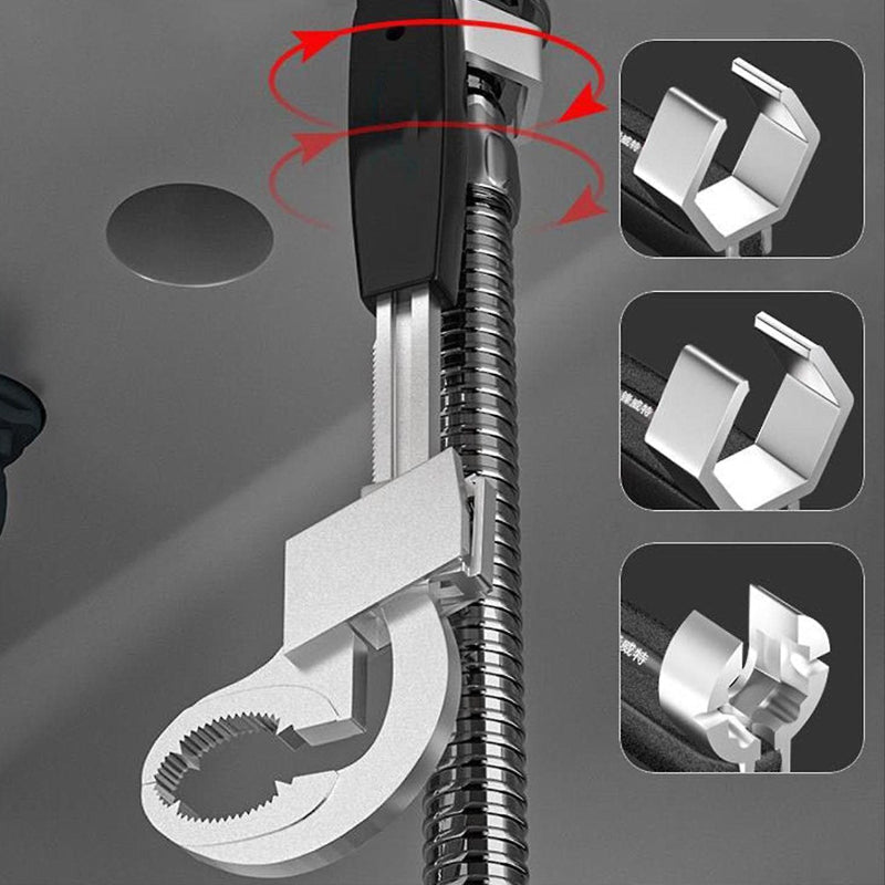 Globetrek° FlexWrench: Universele Flex Dubbelzijdige Multi Maat Grip Sleutel Tool