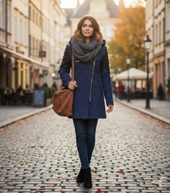 Icone™ ClassicCoat: Elegante Mid-Lange Slim-Fit Klassieke Jas Met Capuchon