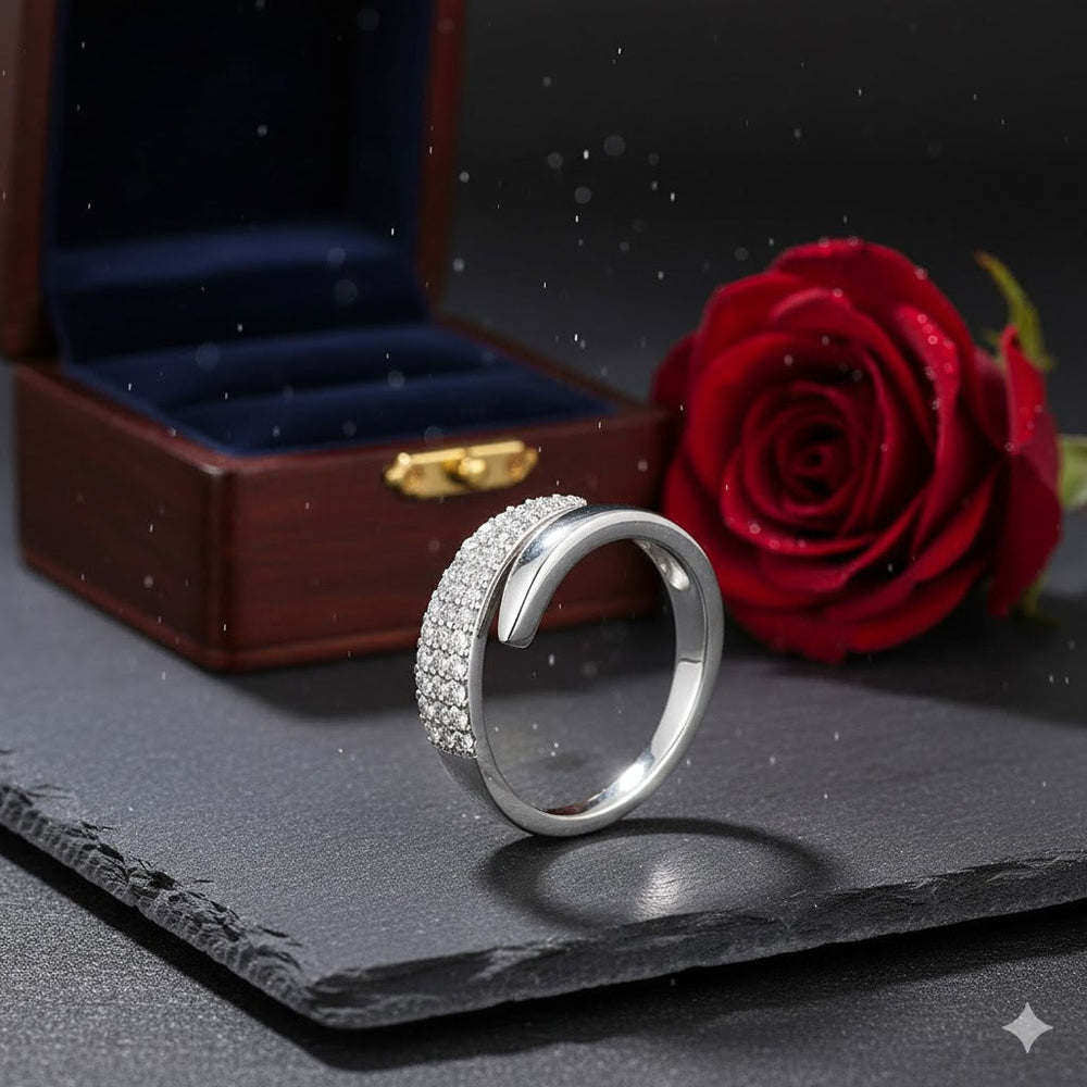 Jewelance™ AdjustableRing 1+1 GRATIS – Elegant Dames Mode Sprankelend Strass Verstelbaar Ring