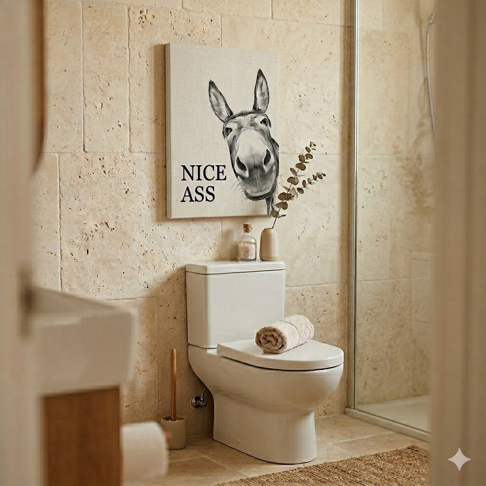 WallDecor 1+1 GRATIS: Moderne Speelse Ezel Quote Wanddecoratie