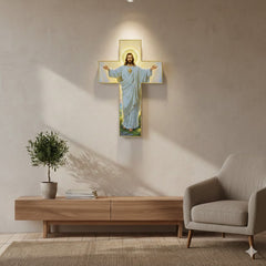 WallCross - Klassieke Elegante Geloof-Inspirerende Wandkruis Woondecoratie