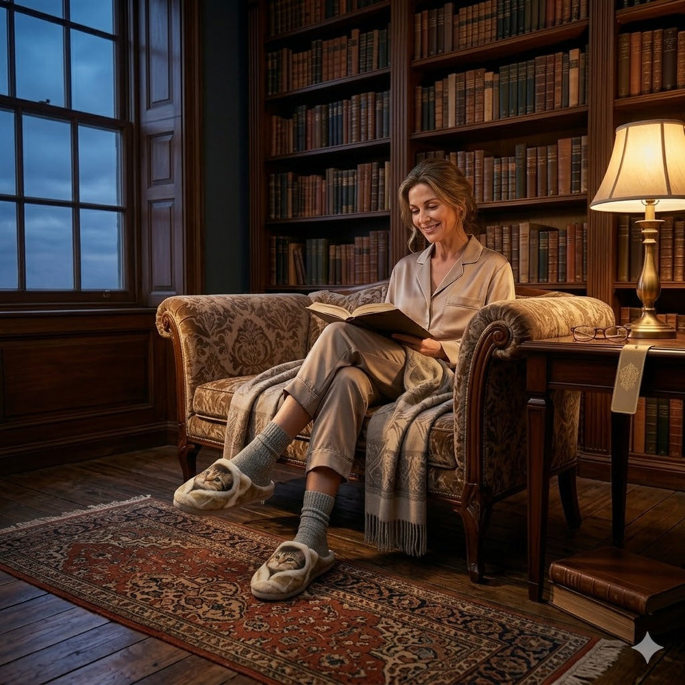 Happy™ LoungeSlippers 1+1 GRATIS: Zachte Stijlvolle Kat Patroon Gezellige Loungepantoffels