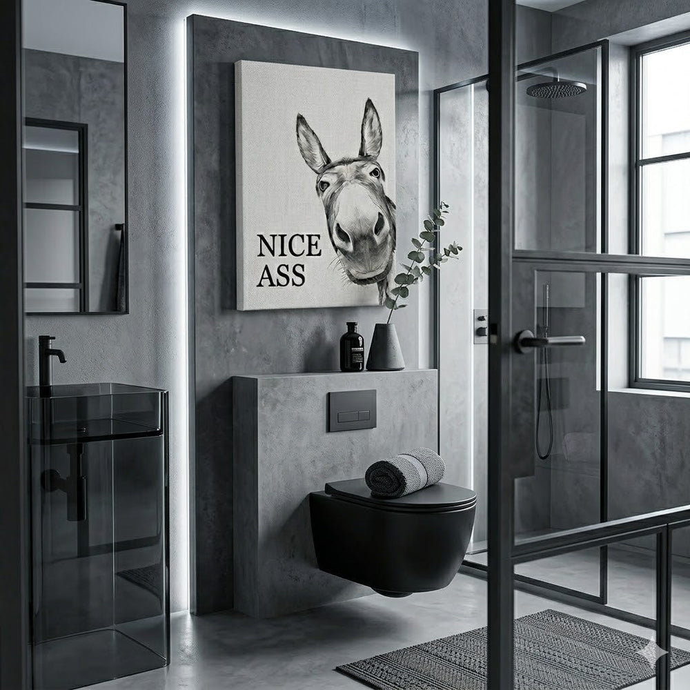 WallDecor 1+1 GRATIS: Moderne Speelse Ezel Quote Wanddecoratie