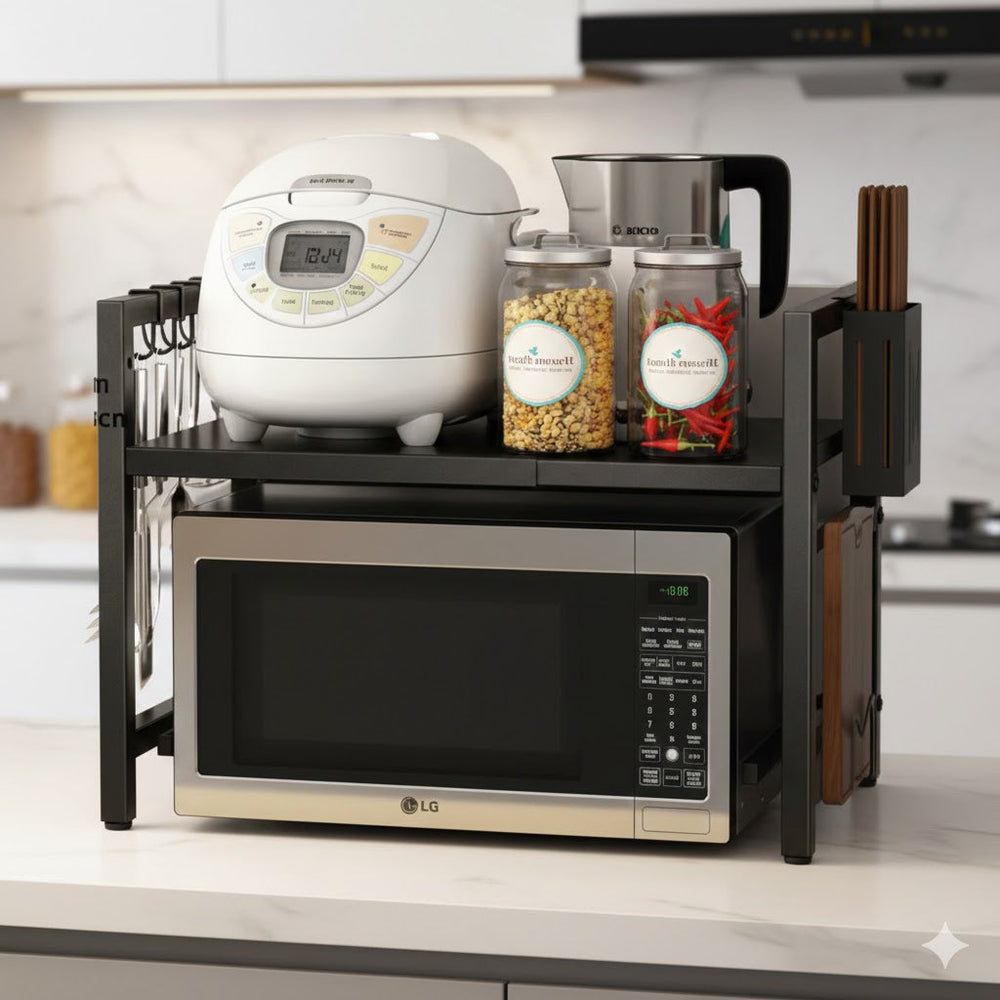Globetrek° KitchenShelf: Multifunctionele Intrekbaar Keukenplank Opslag Voor Apparaten