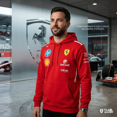 Icone™ RacingHoodie - Stijlvolle Levendige Rode Trekkoord Racen Hoodie