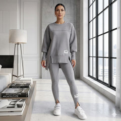Icone™ WarmSet: Stijlvolle Sweatshirt En Aansluitende Broek Warm Set