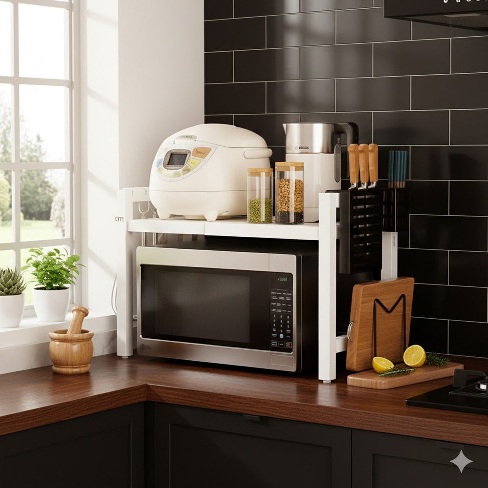 Globetrek° KitchenShelf: Multifunctionele Intrekbaar Keukenplank Opslag Voor Apparaten
