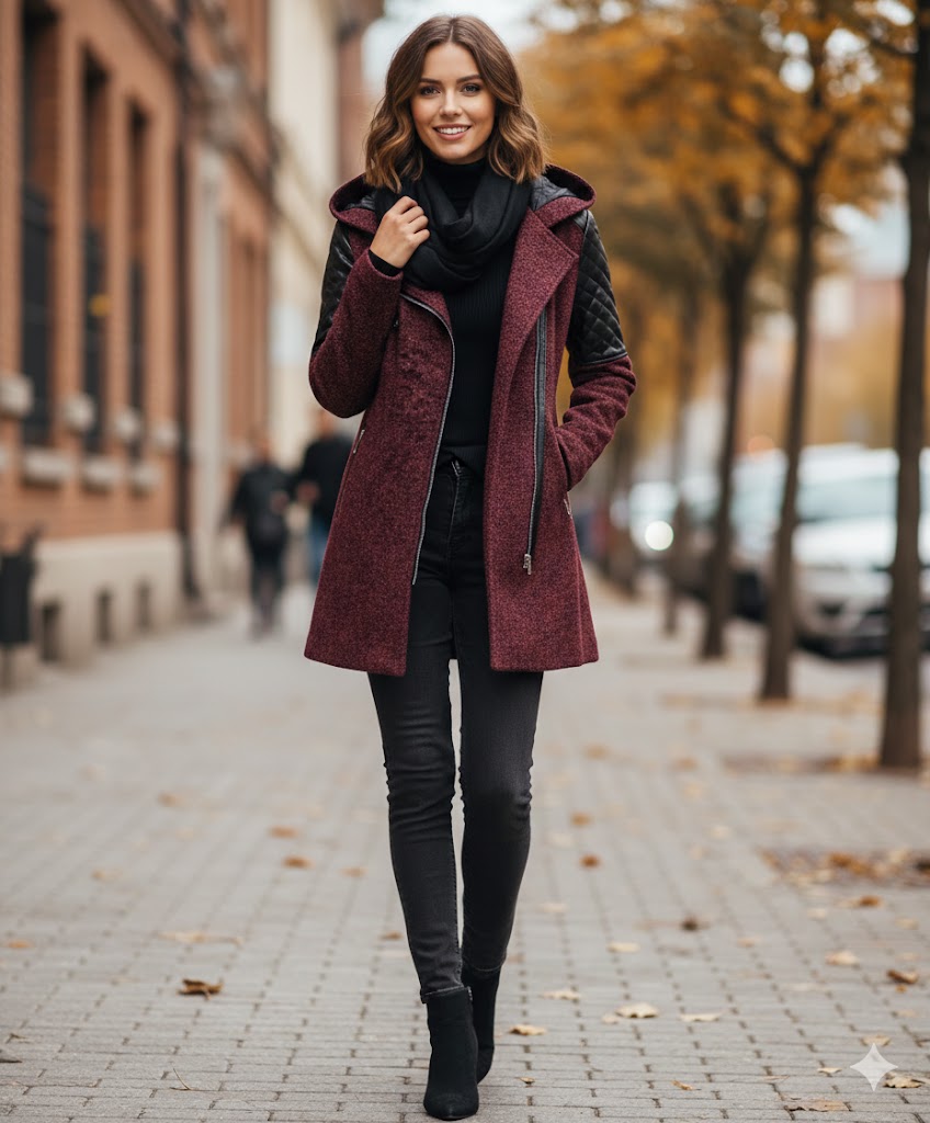 Icone™ ClassicCoat: Elegante Mid-Lange Slim-Fit Klassieke Jas Met Capuchon