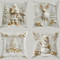 ChristmasCovers – Premie Elegant Wit Hoofdkussen Kerst Hoezen