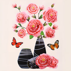 FloralSticker 2+2 GRATIS: Elegante Huis Decoratie Zelf Klevende Bloemen Stickers