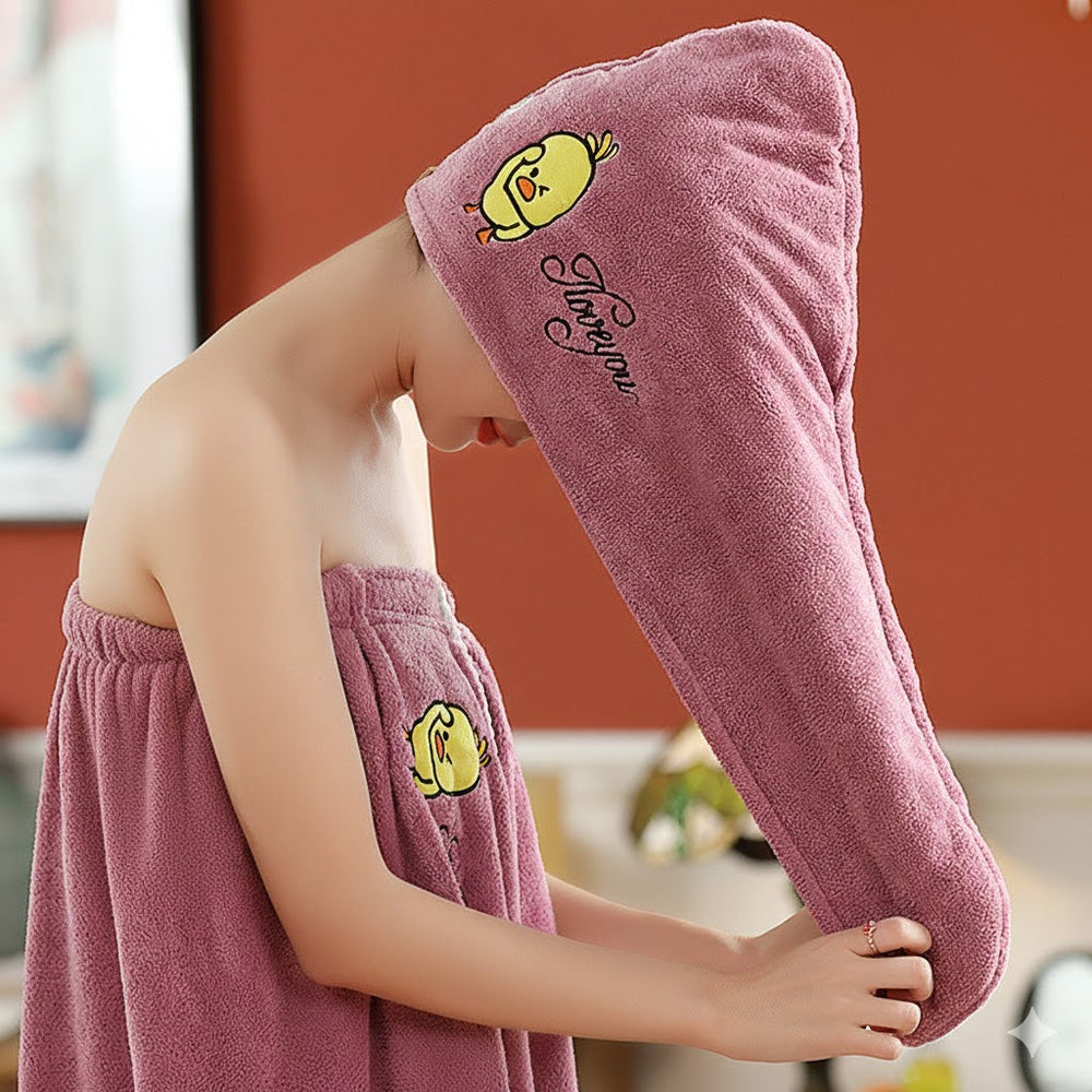 Icone™ HairTowel 1+1 GRATIS: Ultra-Zachte Gezwind-Drogende Haarhanddoek Voor Eenvoudige Doucheverzorging