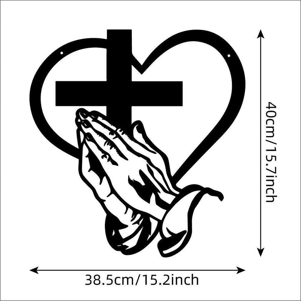SpiritualDecor - Elegant Huis Hangend Kruis Hart Spiritueel Decor