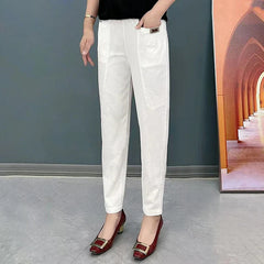Icone™ CottonPants: Elastisch Katoen Broek Voor Dames