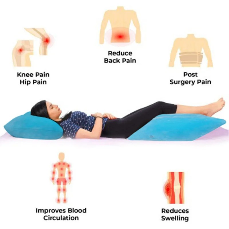 ElevationPillow: Opblaasbaar Beensteun Comfortabel Elevatie Kussen