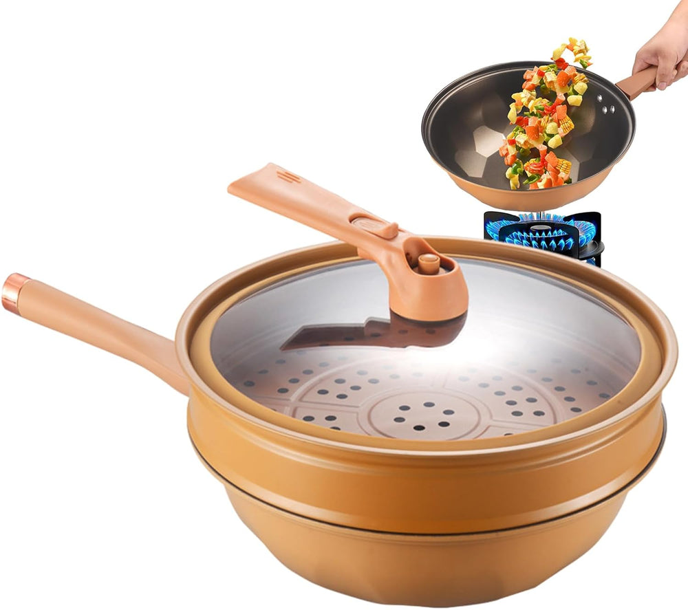 Globetrek° WokPan: Multifunctionele Gemakkelijke Kook Wokpan